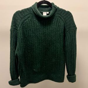 Twik Chunky Green Turtle Neck Sweater